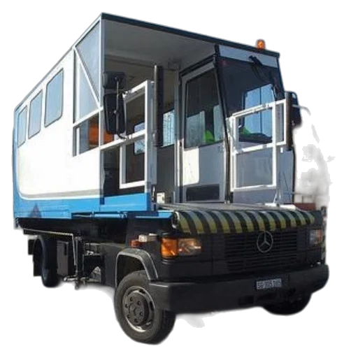 3d render, photorealistic, concept art, mercedes-benz, truck, large, cab, blue transparent PNG cut-out