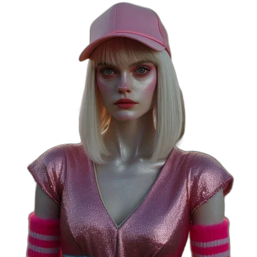 jacket, hat, robot, face, concept art, 3d render, cyberpunk, photorealistic transparent PNG cut-out