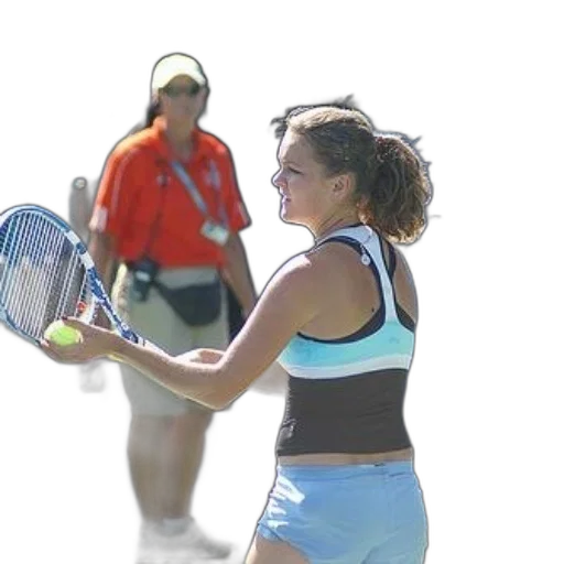 female, tennis, player, black, blue, tank, top, light transparent PNG cut-out