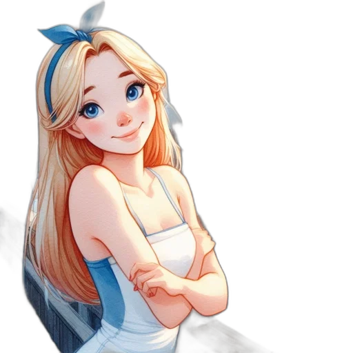 dress, staff, face, pixel art, anime, fantasy art, cartoon, blue transparent PNG cut-out