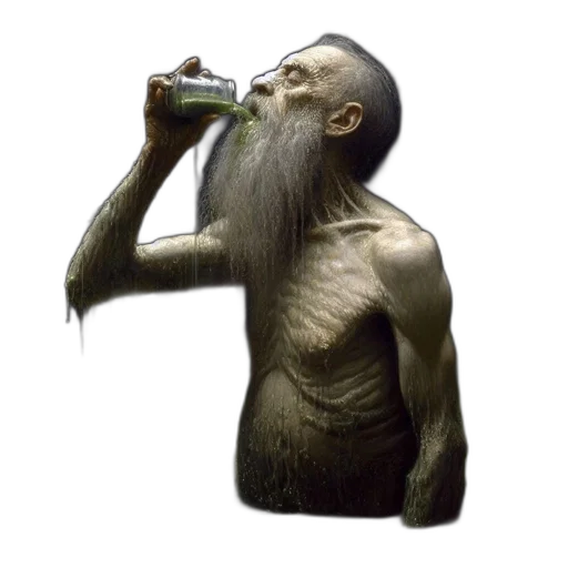 bottle, creature, animal, food, concept art, 3d render, photorealistic, pixel art transparent PNG cut-out