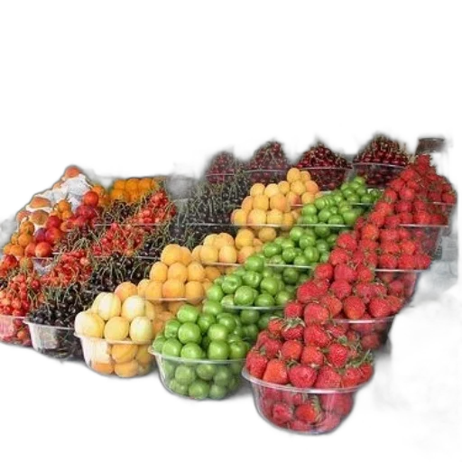 food, crown, photorealistic, colorful, fruit, stand, variety, fruits transparent PNG cut-out