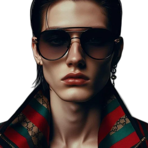 jacket, face, jewelry, hair, photorealistic, cyberpunk, fantasy art, cartoon transparent PNG cut-out
