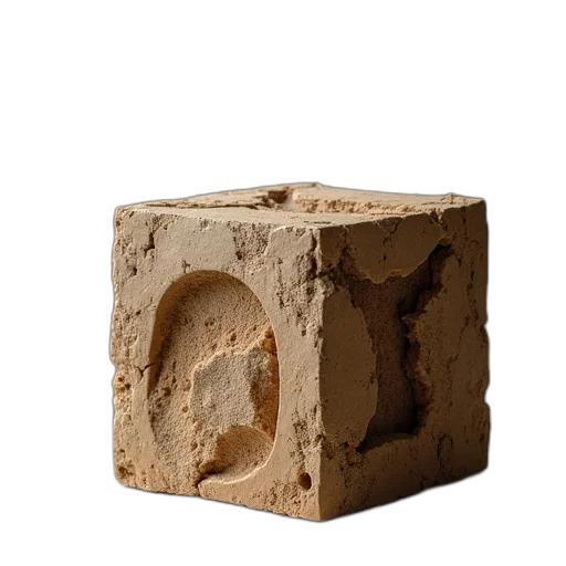 food, face, furniture, building, 3d render, earth tones, rubd, cube transparent PNG cut-out