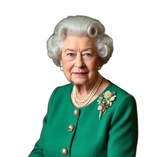 crown, staff, face, jewelry, photorealistic, portrait, queen, elizabeth transparent PNG cut-out