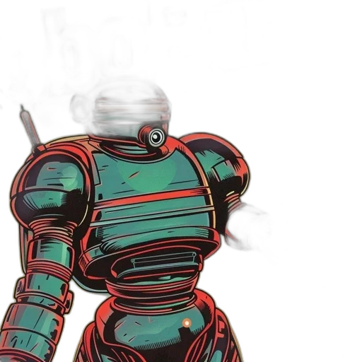 robot, weapon, sword, 3d render, concept art, comic book art, pixel art, outer space transparent PNG cut-out