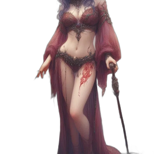dress, staff, sword, weapon, fantasy art, concept art, comic book art, pixel art transparent PNG cut-out