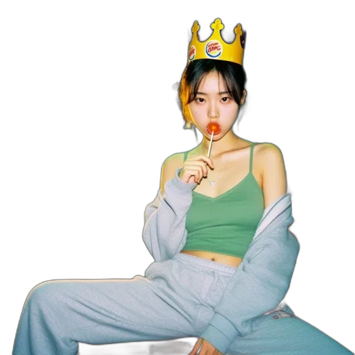 crown, jewelry, vaporwave, concept art, pastel, green, neon, nighttime transparent PNG cut-out