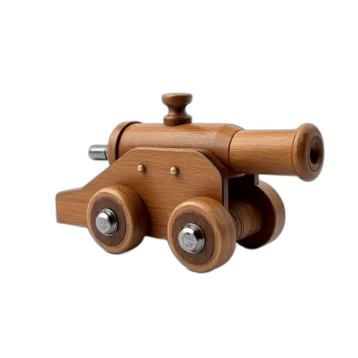 weapon, furniture, robot, car, 3d render, photorealistic, wooden, toy transparent PNG cut-out