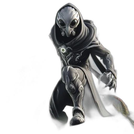 mask, creature, robot, weapon, concept art, 3d render, fantasy art, comic book art transparent PNG cut-out