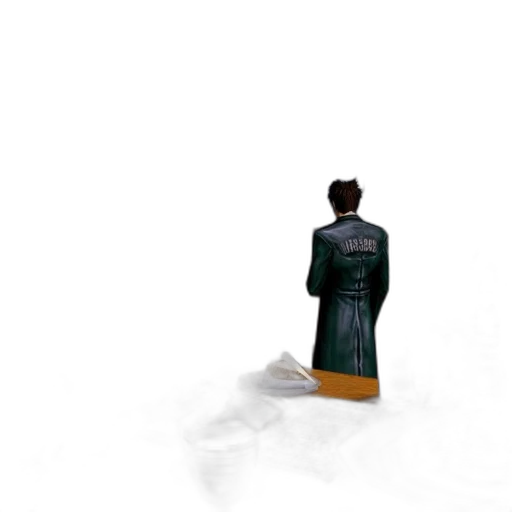dress, staff, robot, jacket, 3d render, concept art, pixel art, photorealistic transparent PNG cut-out
