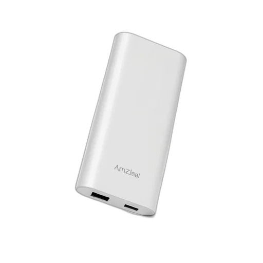 white, portable, power, bank, capacity, 000mah, displayed, against transparent PNG cut-out