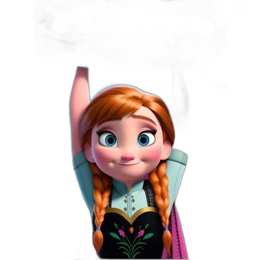 dress, staff, crown, face, 3d render, concept art, fantasy art, cartoon transparent PNG cut-out