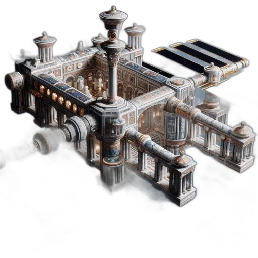 building, furniture, jewelry, concept art, 3d render, fantasy art, pixel art, outer space transparent PNG cut-out