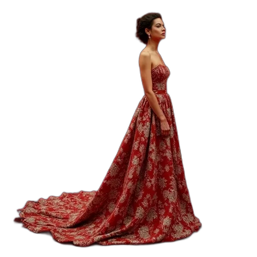 dress, crown, photorealistic, pixel art transparent PNG cut-out