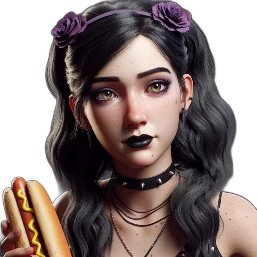 fantasy art, concept art, photorealistic, 3d render, dark, elaborately, styled, woman transparent PNG cut-out