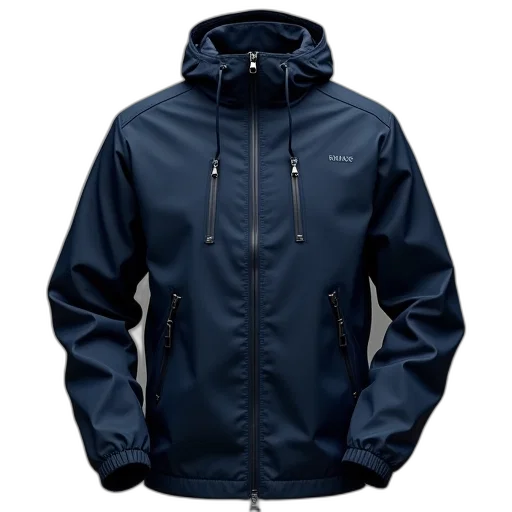 jacket, navy, windbreaker, large transparent PNG cut-out