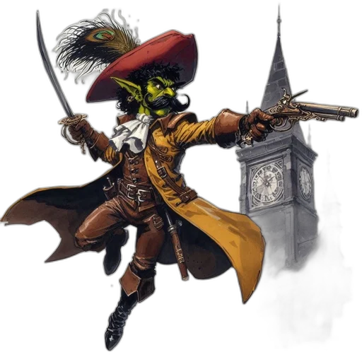 staff, mask, concept art, fantasy art, comic book art, green-skinned, orc, goblin transparent PNG cut-out