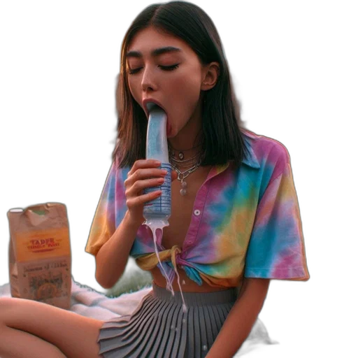 food, dress, jewelry, creature, vaporwave, watercolor, oil painting, photorealistic transparent PNG cut-out