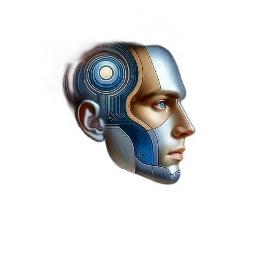 mask, robot, face, jewelry, cyberpunk, concept art, 3d render, fantasy art transparent PNG cut-out