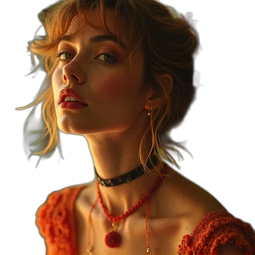 jewelry, face, dress, staff transparent PNG cut-out