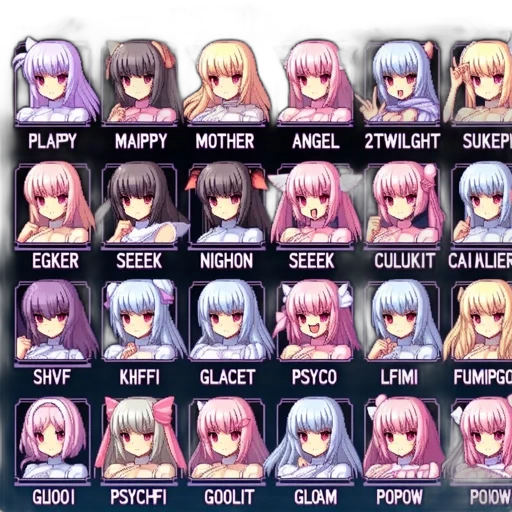 hair, face, weapon, anime, pixel art, vaporwave, 3d render, pastel transparent PNG cut-out