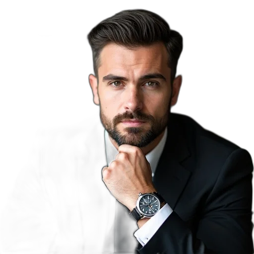 face, staff, jacket, hair, photorealistic, cartoon, fantasy art, oil painting transparent PNG cut-out