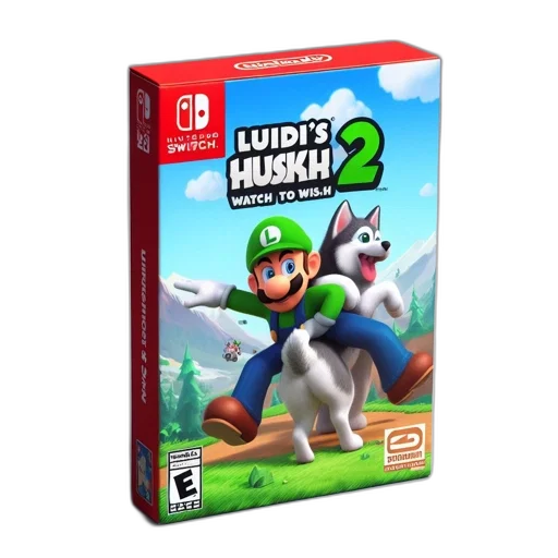 3d render, concept art, video, game, box, nintendo, switch, shows transparent PNG cut-out