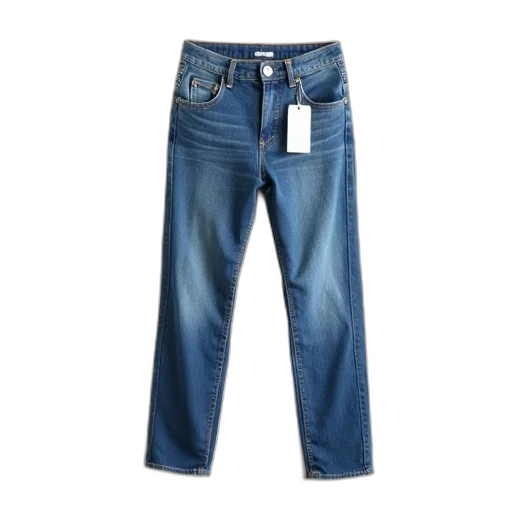 jacket, pair, blue, jeans, hanging, white, background, have transparent PNG cut-out