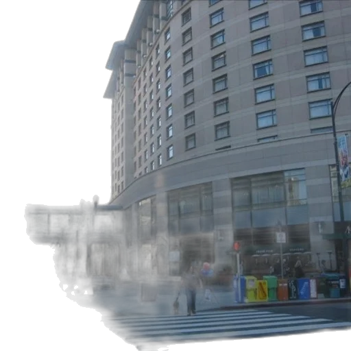 building, robot, furniture, staff, 3d render, photorealistic, concept art, city street transparent PNG cut-out
