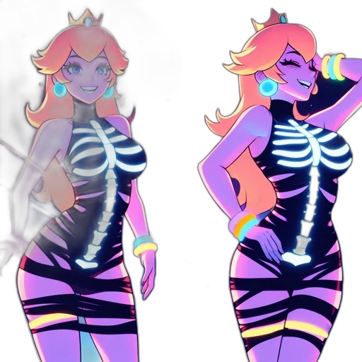 dress, concept art, vaporwave, 3d render, pixel art, neon lights, neon, pastel transparent PNG cut-out
