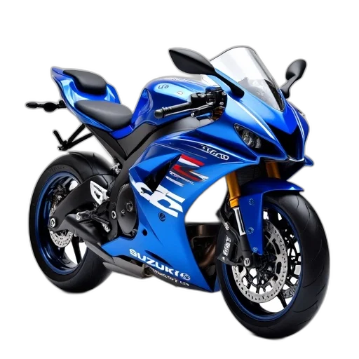 3d render, photorealistic, concept art, cartoon, customize, blue, white, motorcycle transparent PNG cut-out