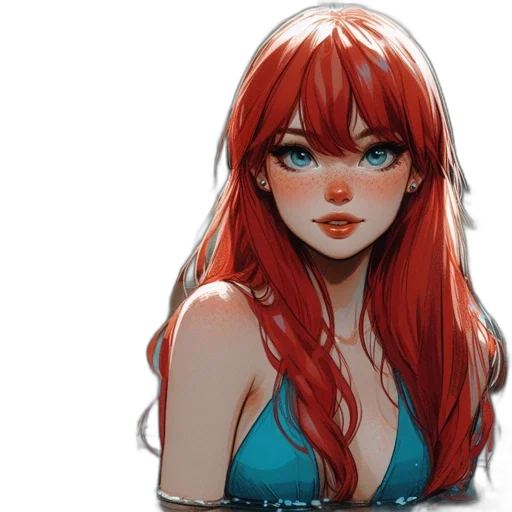 dress, face, hair, fantasy art, anime, comic book art, concept art, fire transparent PNG cut-out