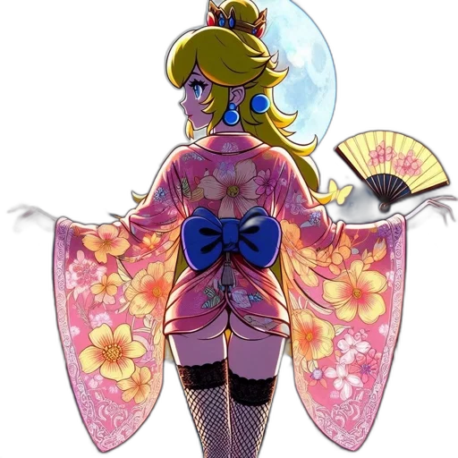 dress, staff, flower, concept art, pixel art, watercolor, fantasy art, pastel transparent PNG cut-out