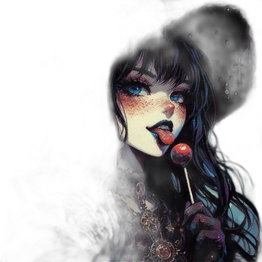 mask, face, dress, fantasy art, concept art, anime, watercolor, fog transparent PNG cut-out