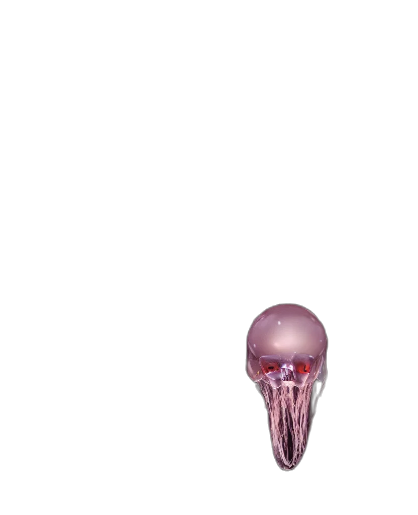 creature, mask, hair, staff transparent PNG cut-out