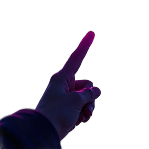 weapon, jacket, staff, robot, vaporwave, 3d render, concept art, neon lights transparent PNG cut-out