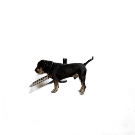 animal, staff, creature, photorealistic, 3d render, concept art, black, dog transparent PNG cut-out