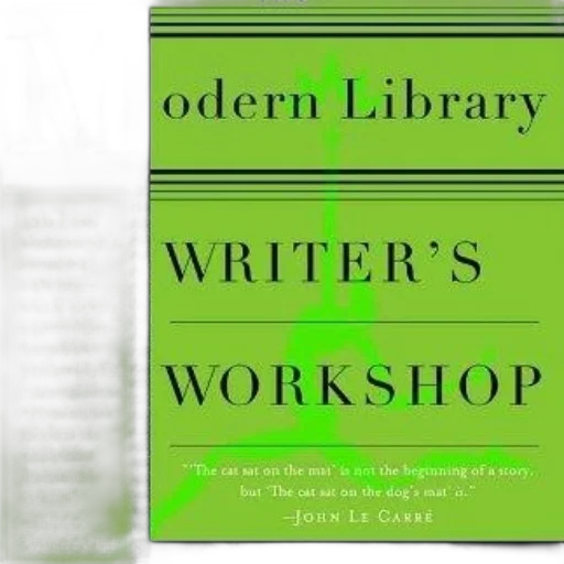 cover, modern, library, writer, workshop, features, green, background transparent PNG cut-out