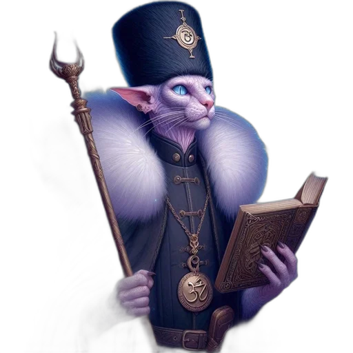 staff, hat, fantasy art, concept art, 3d render, photorealistic, mystical, robed transparent PNG cut-out