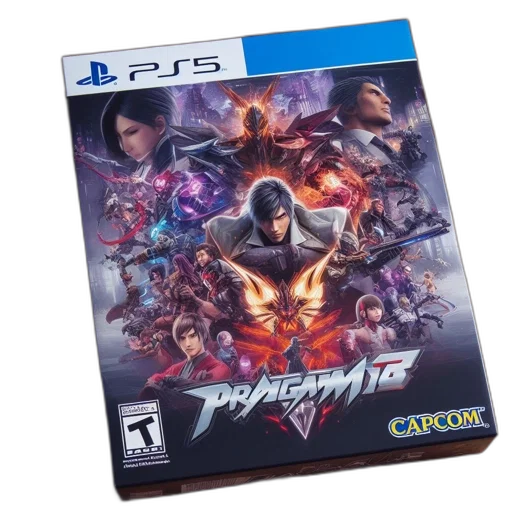 concept art, ps5, game, box, features, pragmata, displaying, vivid transparent PNG cut-out