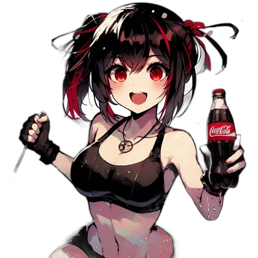 bottle, weapon, food, robot, pixel art, anime, concept art, cyberpunk transparent PNG cut-out
