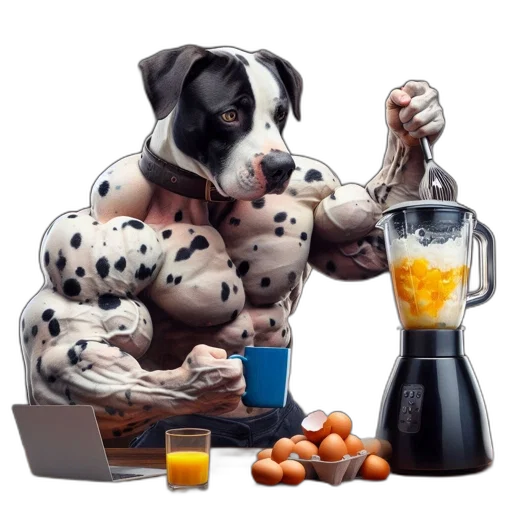 food, animal, robot, photorealistic, 3d render, concept art, oil painting, comical transparent PNG cut-out