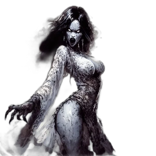 creature, dress, mask, fantasy art, concept art, comic book art, pencil sketch, fog transparent PNG cut-out