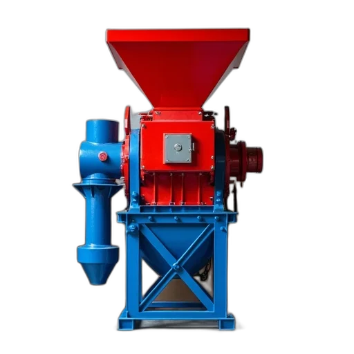 robot, staff, 3d render, red, blue, industrial, machine, large transparent PNG cut-out