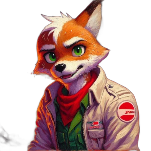 jacket, staff, animal, face, concept art, pixel art, fantasy art, cartoon transparent PNG cut-out