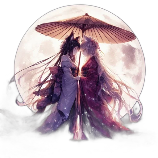 umbrella, dragon, mask, staff, fantasy art, concept art, pixel art, anime transparent PNG cut-out