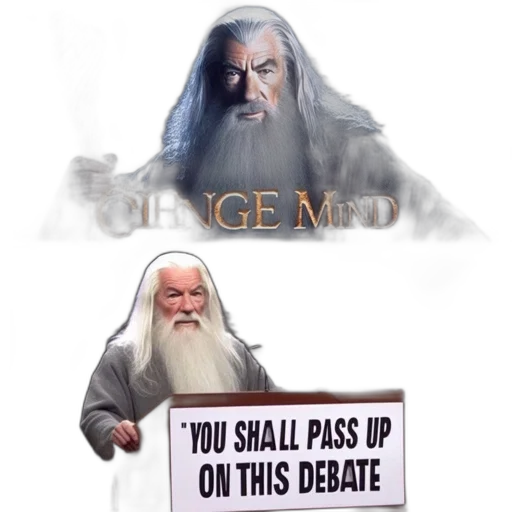 concept art, fire, gandalf, stands, his, staff, against, dark transparent PNG cut-out