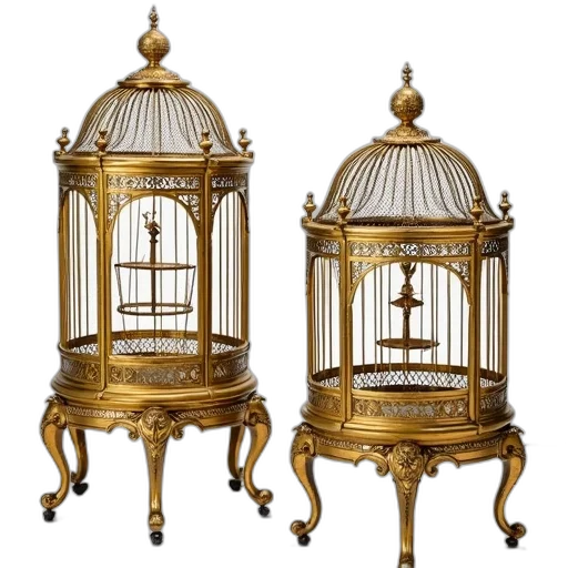 furniture, crown, jewelry, photorealistic, 3d render, concept art, golden, pair transparent PNG cut-out
