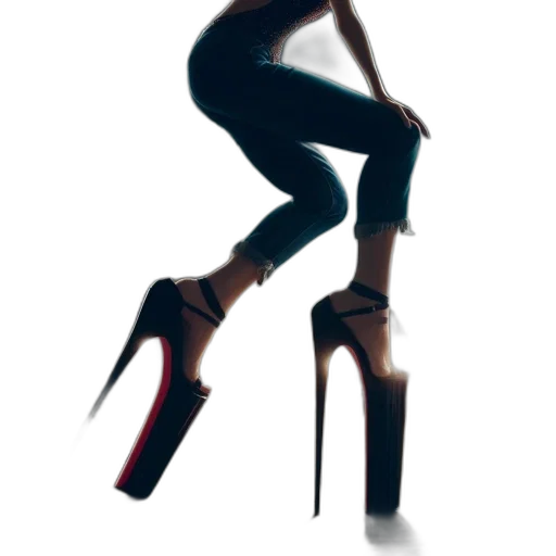 shoes, weapon, robot, dress, 3d render, concept art, photorealistic, cyberpunk transparent PNG cut-out